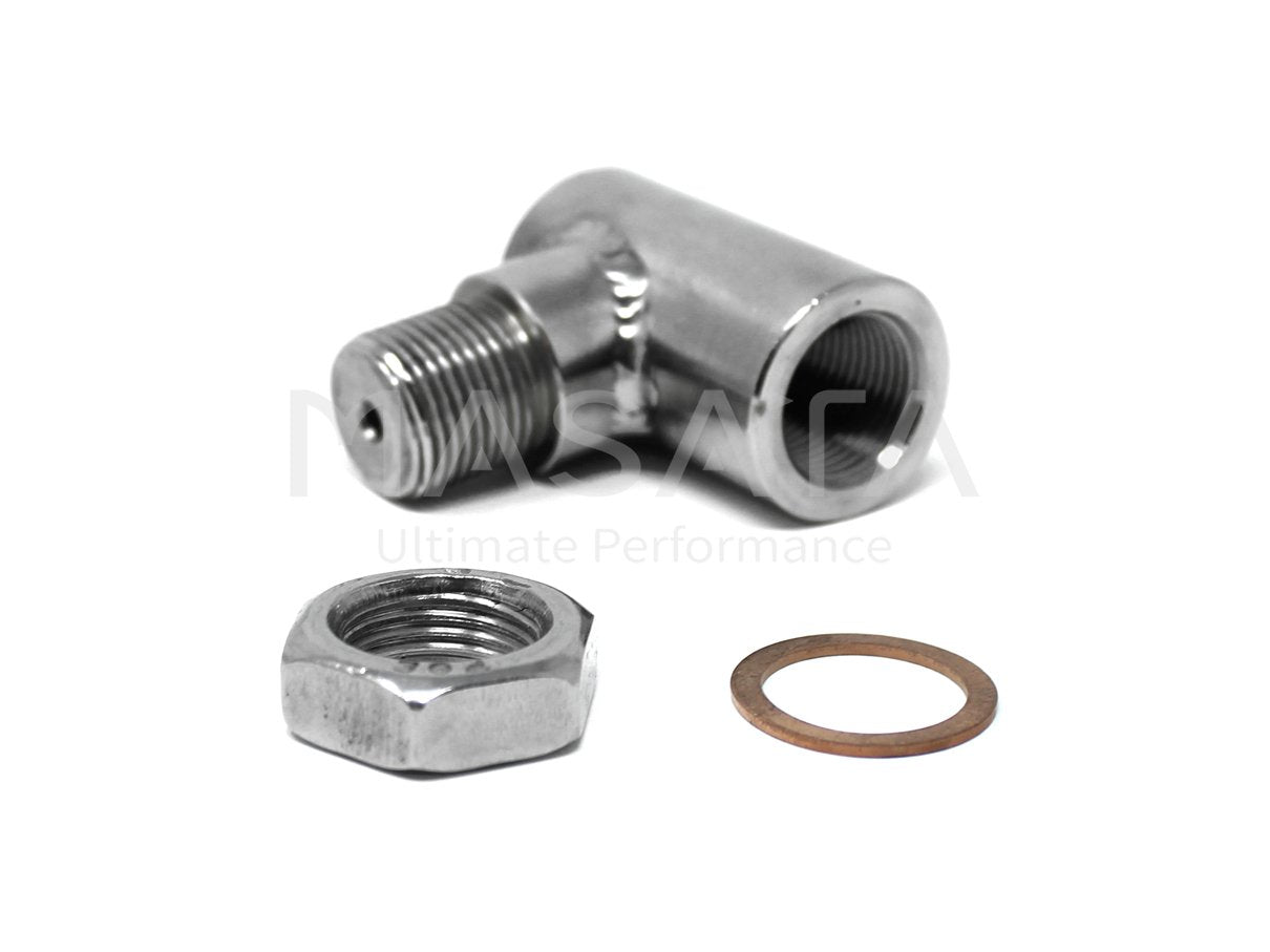 Race haus Exhaust Accessories Masata BMW N55 Lambda Spacer Fooler O2 Oxygen Sensor Boss Stainless Steel (M2, M135i, M235i, 335i & 435i)