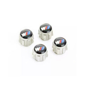 Genuine BMW M Performance M Logo Wheel Tyre Air Valve Caps Dust Covers 36122447402 – Set of 4