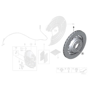 Genuine BMW 2NH 380mm Rear Brake Discs/Rotors Pair For BMW F87 M2 Competition