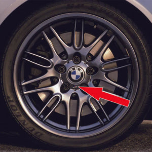 Genuine BMW M Performance M Logo Wheel Adhesive Stickers – Set of 4 36112228660