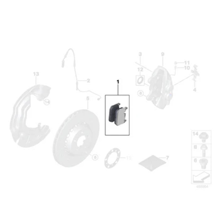 Genuine BMW OEM F8X Front Brake Pads – F80 M3, F82/F83 M4 & F87 M2