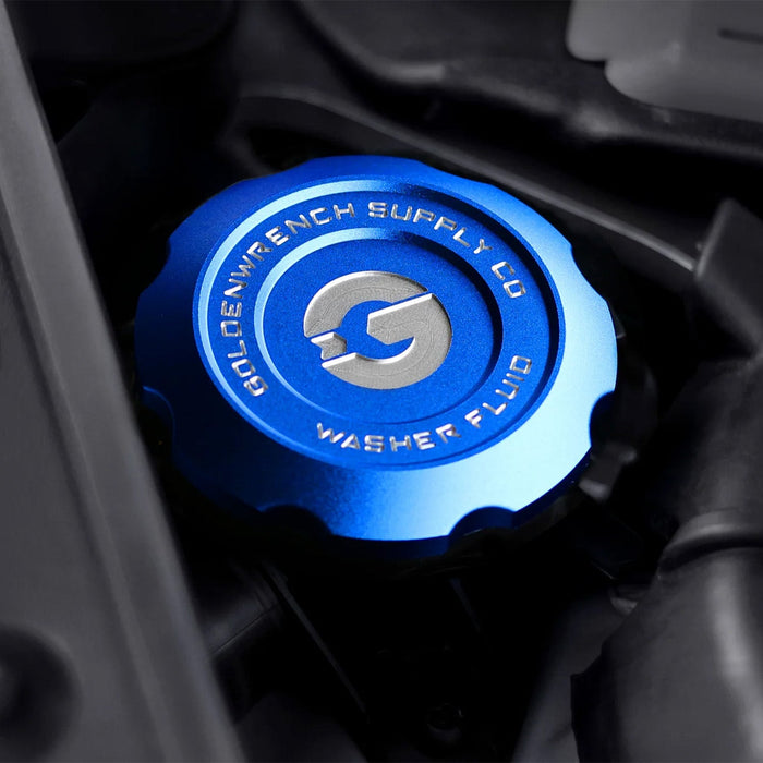 GoldenWrench BMW F Series M Car BLACKLINE Billet Washer Fluid Cap – F87/F80/F82/F83/F22/F30/F32