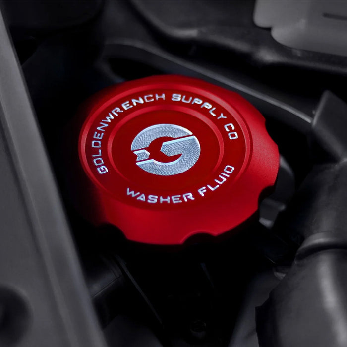 GoldenWrench BMW F Series M Car BLACKLINE Billet Washer Fluid Cap – F87/F80/F82/F83/F22/F30/F32