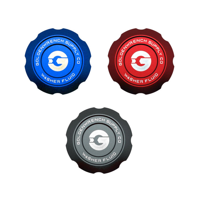 GoldenWrench BMW F Series M Car BLACKLINE Billet Washer Fluid Cap – F87/F80/F82/F83/F22/F30/F32