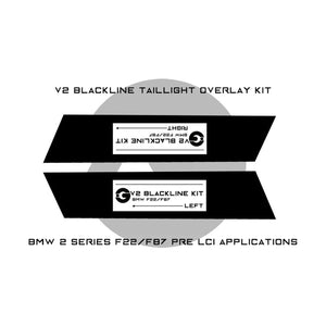 GoldenWrench BMW M2/2 Series Taillight Overlay Kit – F87/F22 Pre-LCI