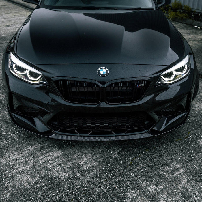 MHC+ BMW M2 Competition Performance Style Front Splitter In Gloss Pre Preg Carbon Fibre – F87C