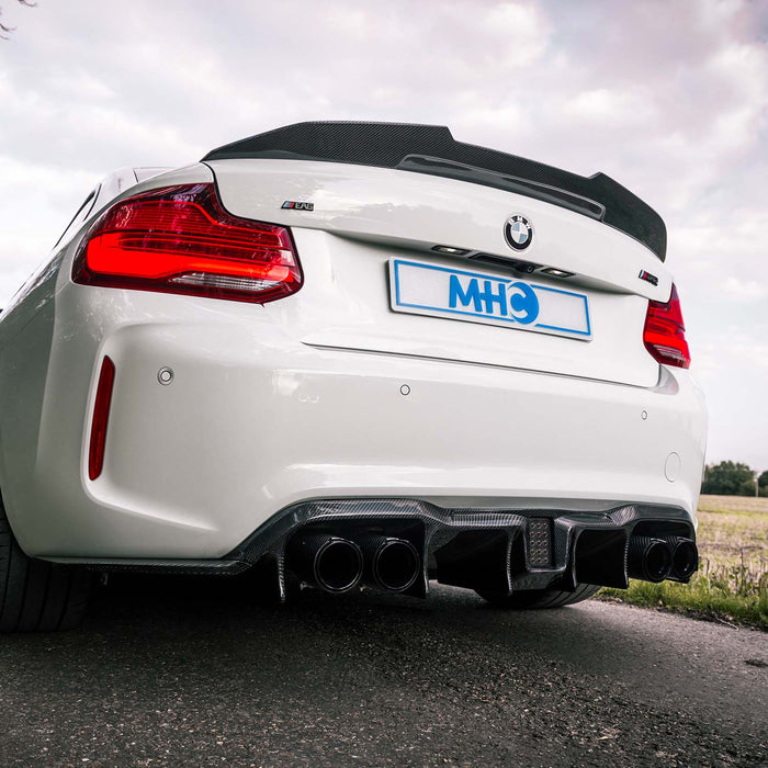 MHC+ BMW M2/2 Series Ducktail Rear Spoiler In Pre Preg Carbon Fibre – F22/F87