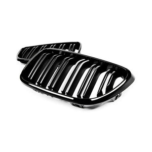 MHC Black BMW M2/2 Series OEM M2 Style Double Slat Front Grille In Gloss Black – F87/F22/F23