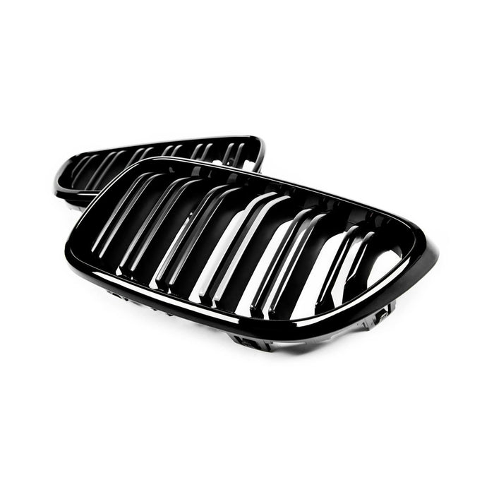 MHC Black BMW M2/2 Series OEM M2 Style Double Slat Front Grille In Gloss Black – F87/F22/F23