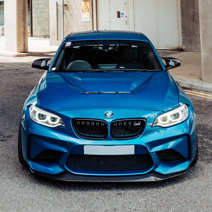 MHC+ BMW M2 N55 GT Style Front Splitter In Gloss Pre Preg Carbon Fibre – F87