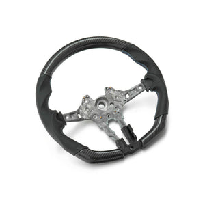 SHFT BMW F Series Flat Bottom Steering Wheel In Matte Carbon & Perforated Leather