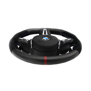 SHFT BMW F Series Flat Bottom Steering Wheel In Matte Carbon Fibre & Alcantara
