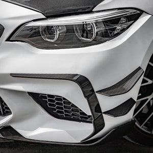 SooQoo BMW F87 M2 Competition Front Duct Trims In Gloss Carbon Fibre